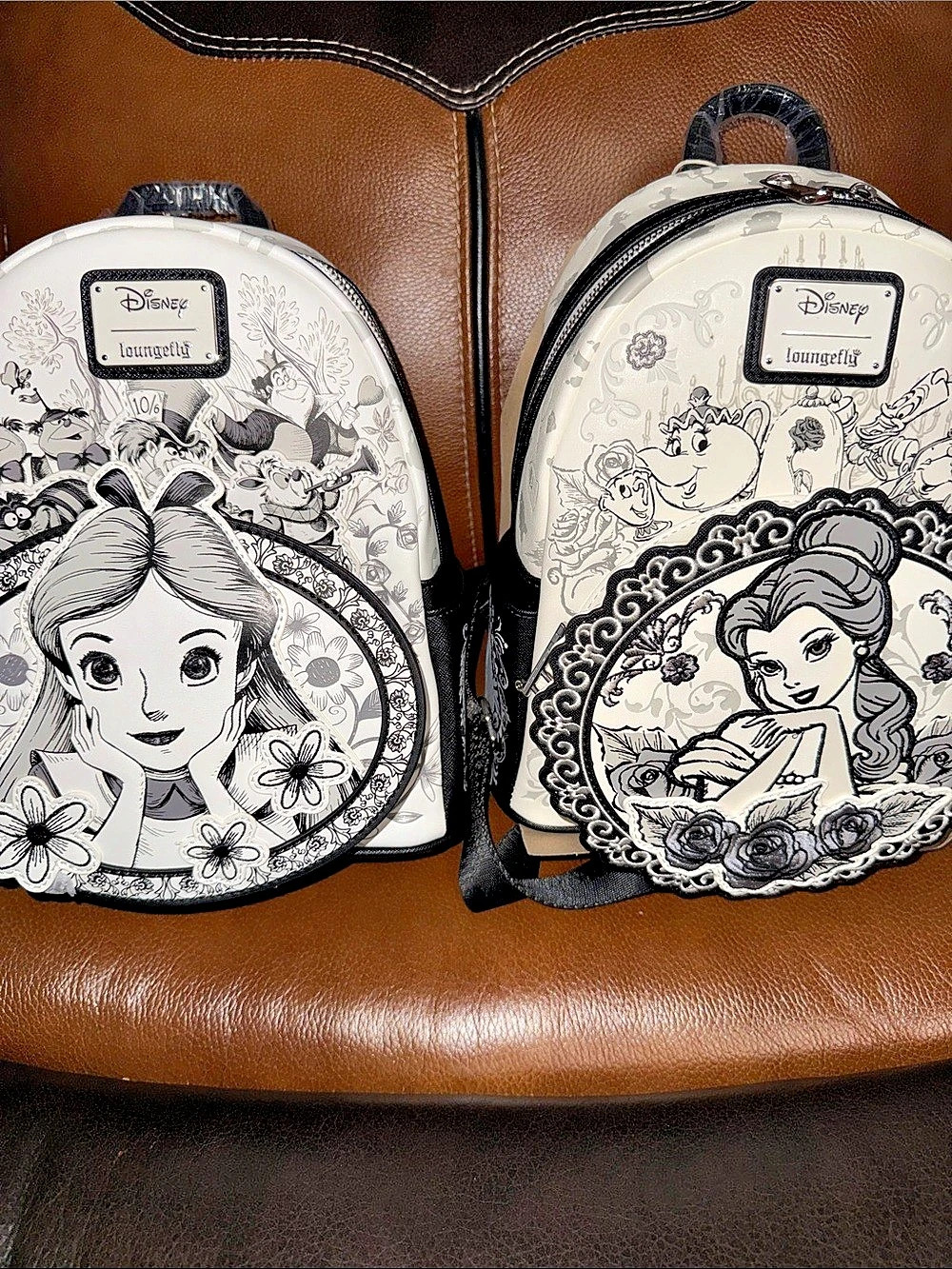 Loungefly Beauty and the Beast Belle Sketch  & Alice in Wonderland Sketch Set